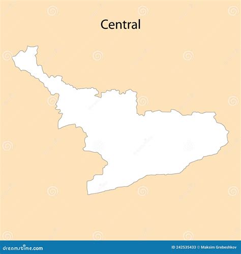 High Quality Map Of Central Is A Region Of Ghana Stock Illustration