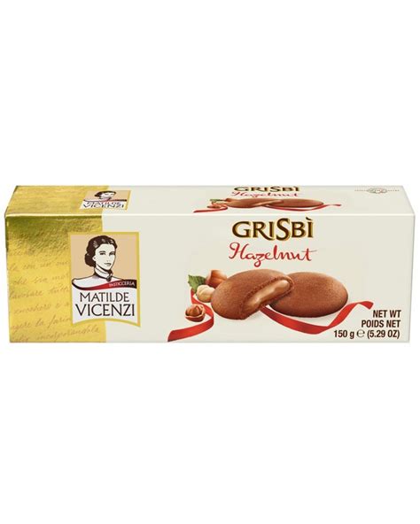 Vicenzi Grisbi Hazelnut Ciasteczka Czekoladowe Nadziewane Kremem