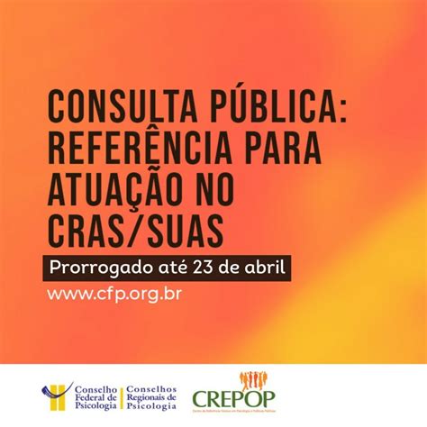 CRP RN CREPOP realiza consulta pública sobre atuação de psicólogas os