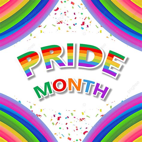 Colorfull Rainbow Design With Pride Month Illustration Background