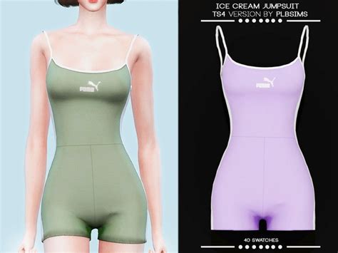 The Sims Sims Cc Cream Jumpsuit Short Jumpsuit Lace Slip Dress