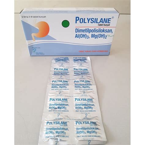 Jual Polysilane Tablet Kunyah Strip Isi Tabs Shopee Indonesia