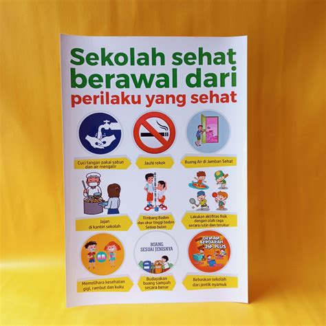 Jual Poster Sekolah Poster Sekolah Sehat Berawal Dari Perilaku Yang