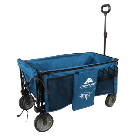 Ozark Trail All Terrain Utility Cart Multi Purpose Collapsible Foldable Pull Wagon With