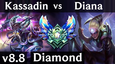 Kassadin Vs Diana Mid ~ Quadrakill Legendary Kda 1826 ~ Euw