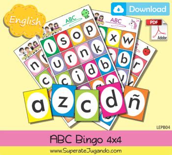 Printable Alphabet Bingo Loter A Abecedario En Ingles Para Imprimir