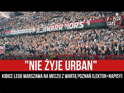 NIE ŻYJE URBAN kibice Legii Warszawa na meczu z Wartą Poznań