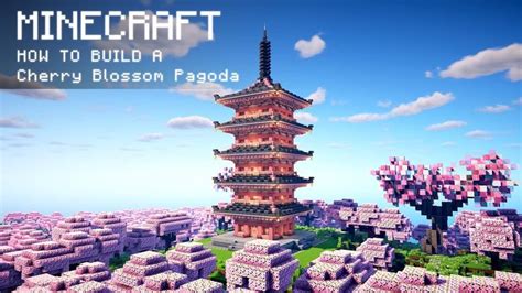 Minecraft How To Build A Simple Cherry Blossom Pagoda Minecraft