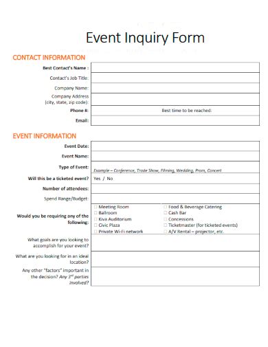 Free Event Form Samples In Ms Word Google Docs Pdf