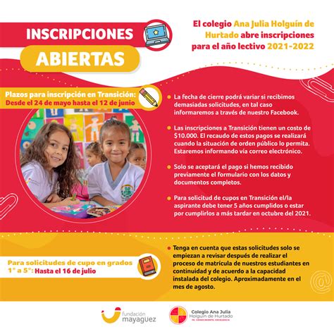 Abrimos Inscripciones Para El A O Lectivo Colegio Ana