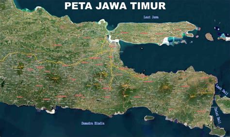 Peta Jawa Timur Lengkap Dengan Nama Kota Dan Kecamatan Halaman All