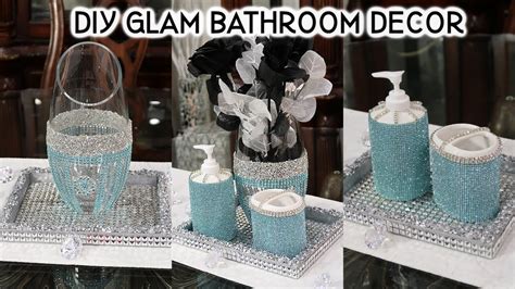 Diy Glam Bathroom Accessories Diy Dollar Tree Bathroom Decor On A