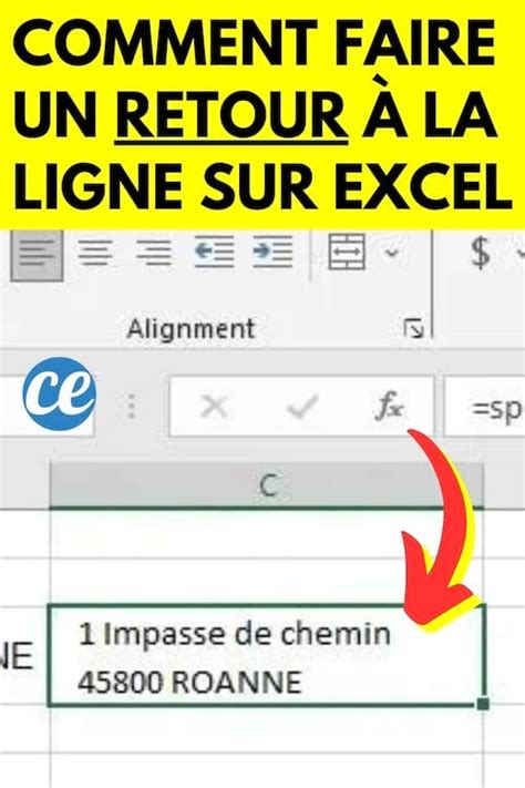 Comment Faire un Retour à la Ligne dans une Cellule sur Excel