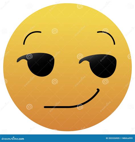 Smirking Emoji A Yellow Face With A Sly Smug Mischievous Or