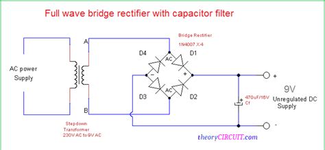 Full Wave Bridge Rectifier Circuit Diagram