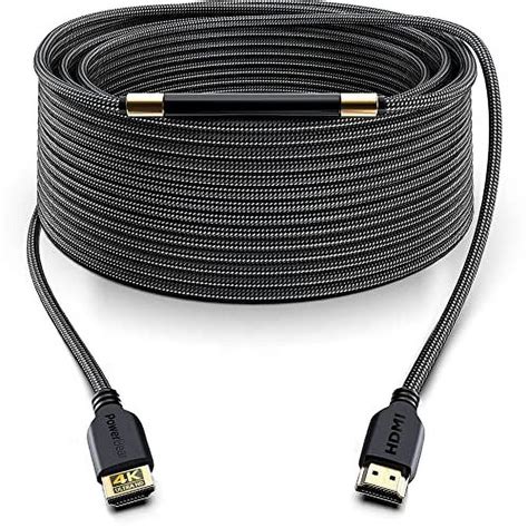 Powerbear 4k Hdmi Cable 75 Ft High Speed Hdmi Cables Braided Nylon And Gold Connectors 4k