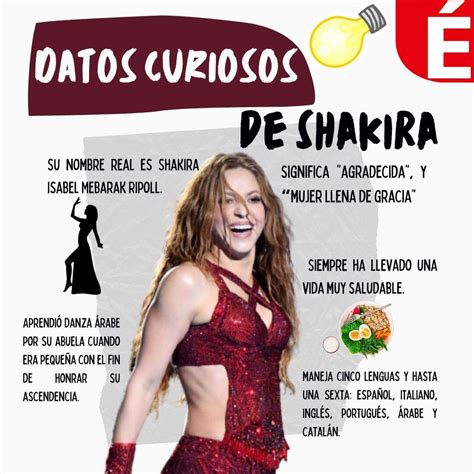 Nfasis Comunica On Twitter Datos Curiosos De Shakira Tal Vez No