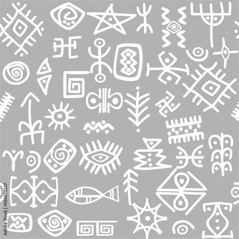 Ancient symbols set seamless Stock Vector | Adobe Stock