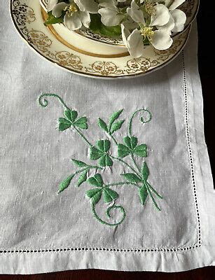 Other Irish Linen Hand Embroidered Tray Cloth