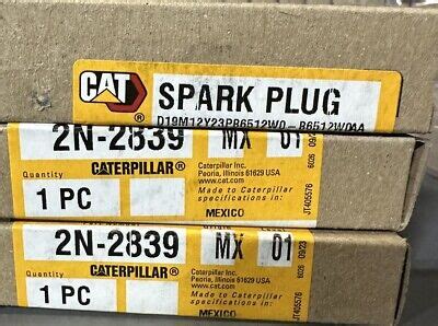 Quantity New Oem N Caterpillar Spark Plug Ebay