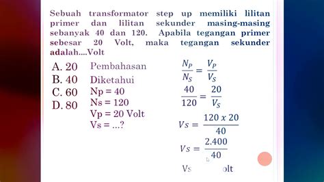 Detail Contoh Soal Transformator Koleksi Nomer 4