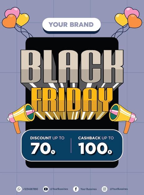 Premium Vector Black Friday Design Poster