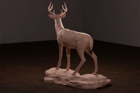 Whitetail Deer Sculpture 3d Model 3d Printable Cgtrader