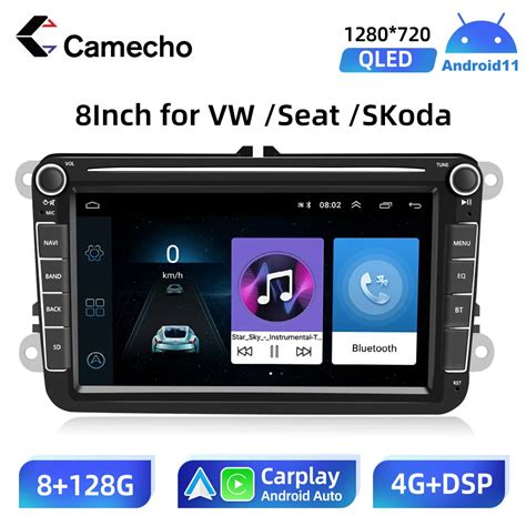 Camecho Din Android Carplay Car Radio Gps Multimedia Player For Vw