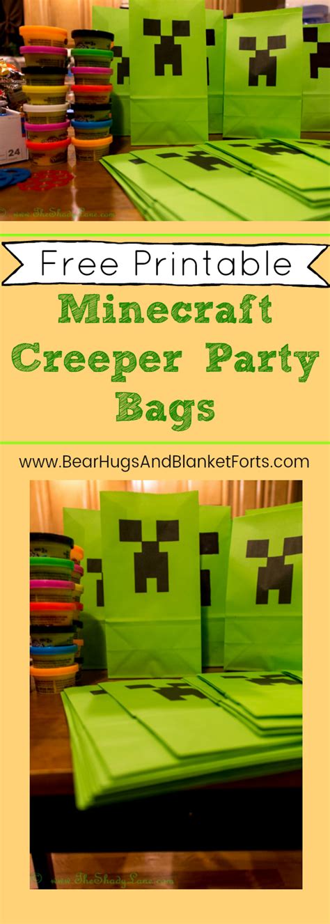 Grab These Free Printable Minecraft Creeper Party Favor Bags And Throw The Ultimate Minecraft