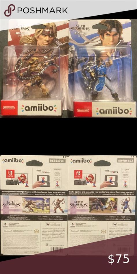 Super Smash Bros. Ultimate Simon & Richter Belmont Amiibo Nintendo ...