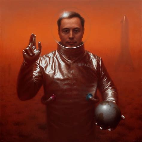 Painting Of Elon Musk On Mars By Conor Walton Elon Musk Elon Musk