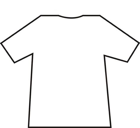 Blank T Shirt Template For Colouring - ClipArt Best