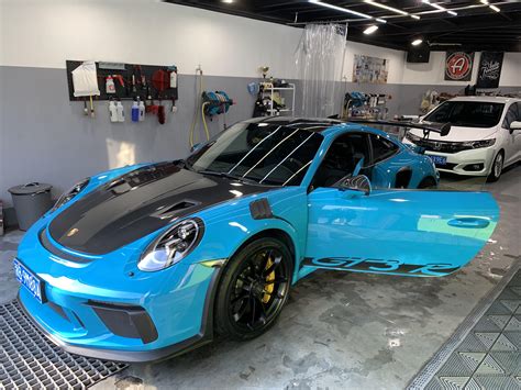 Saw This Miami Blue Weissach Gt3 Rs Today Rporsche