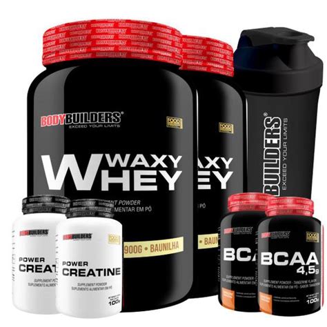 Kit X Whey Protein Waxy Whey Pote G X Bcaa G Tangerina X