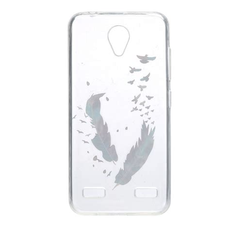 Henna Cover F R Zte Blade V Case Schutz H Lle Silikon Federn Bunt