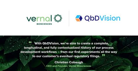 Mrna Cdmo Vernal Biosciences Adopts Qbdvision Qbdvision