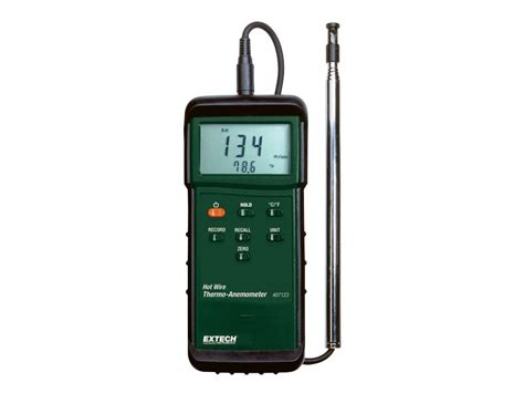 Extech NIST Anemometer Air Flow Type Anemometer Hot Wire Measurement