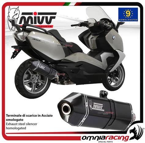 Mivv Exhaust Slip On Speed Edge Approved Black Steel Bmw C Gt