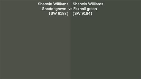 Sherwin Williams Shade Grown Vs Foxhall Green Side By Side Comparison