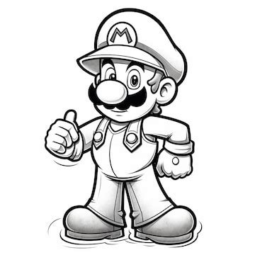 Premium Photo | A cartoon drawing of a mario bros character giving a thumbs up generative ai