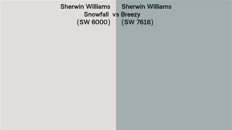 Sherwin Williams Snowfall Vs Breezy Side By Side Comparison