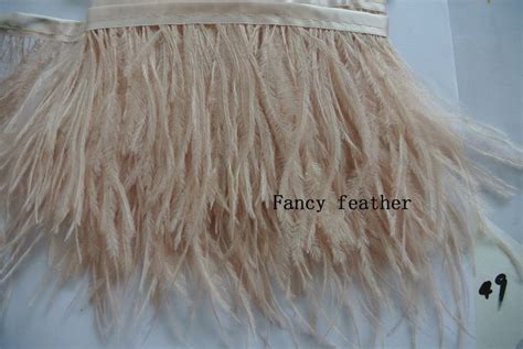 Blush Pink Ostrich Feather Trimming Fringe Ostrich Feather Trim Feather