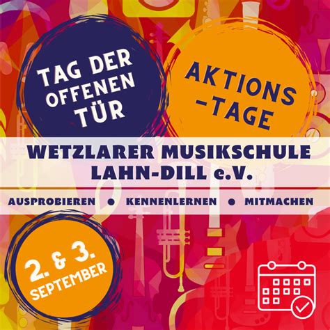 Tag Der Offenen T R Aktionstage Wetzlarer Musikschule Lahn Dill