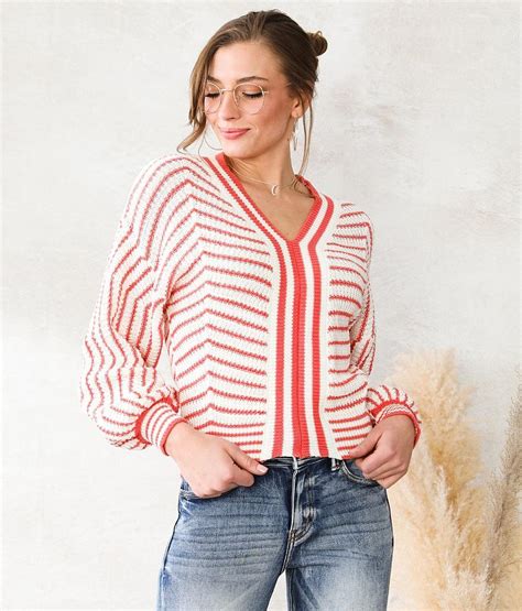 Willow And Root Striped Pullover Sweater Womens Sweaters In Deep Sea