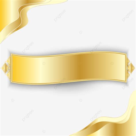 Thai Pattern Retro Frame Stripe Golden Border Elegant Text Box Wavy