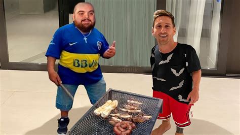 El Humilde Ibai Cenando En Casa De Messi Youtube