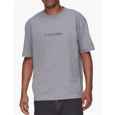 Jual Calvin Klein Jeans Standard Logo Crew Neck Tee Mid Grey Heather