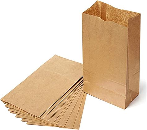 Zhouba Pcs Brown Paper Bread Loaf Bag Kraft Food Packaging Storage