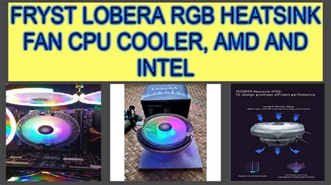 Fryst Lobera Rgb Heatsink Fan Cpu Cooler For Amd And Intel Youtube