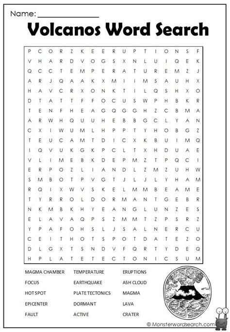 Free Printable Volcano Word Search Word Search Maker